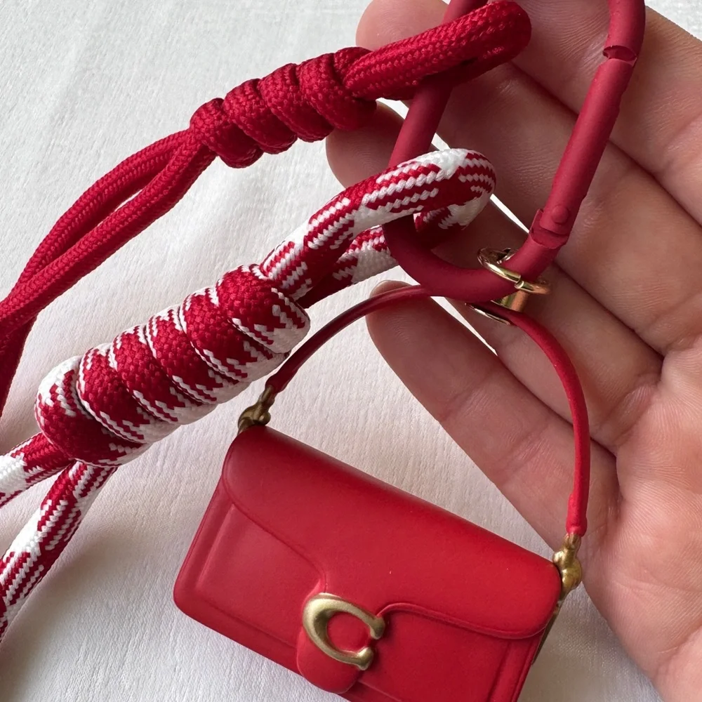 Coach Tabby Lunar new year bag charm red/gold_3